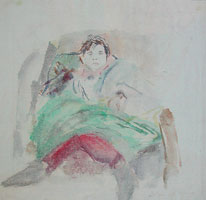 Ulla 02, Portrait, Pastell